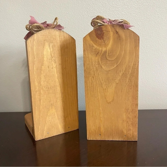 Handmade Wooden Bookends Little Girls - Picture 4 of 10